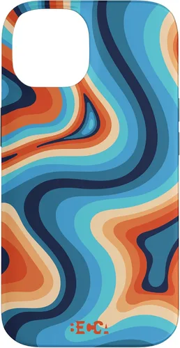 Vista 4 de Funda psicodélica para iPhone 16 Retro Groovy Liquid Swirl Hippie 70's 80's