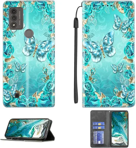 Vista 163 de jioeuinly ATT Motivate 2 - Funda compatible con ATT Motivate 2, funda con soporte abatible y cierre magnético DJS