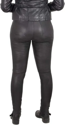 Vista 7 de Milwaukee Leather MLL6690 'Sandy' Pantalones de cuero elástico de piel de cordero negro para mujer