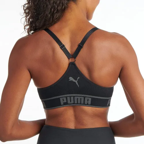 Vista 2 de PUMA - Brasier deportivo sin costuras para mujer