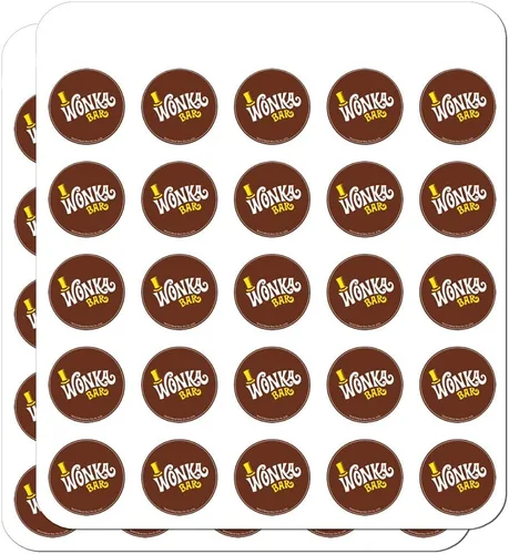 Vista 13 de Willy Wonka and The Chocolate Factory Wonka Bar Logo Planner Calendario Scrapbooking Craft Pegatinas