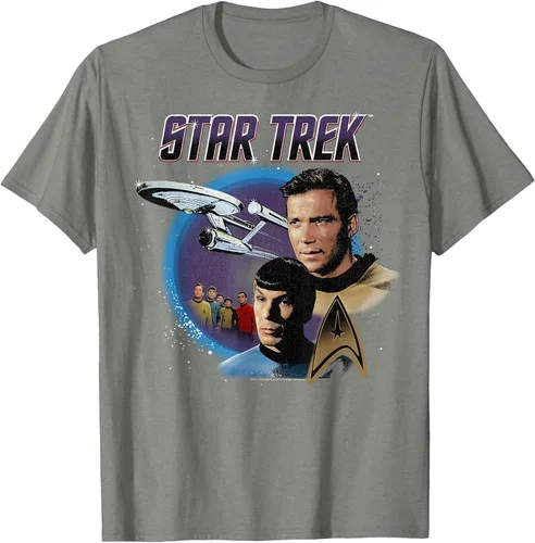 Vista 43 de Star Trek Original Series Vintage Enterprise T-Shirt Baby Blue