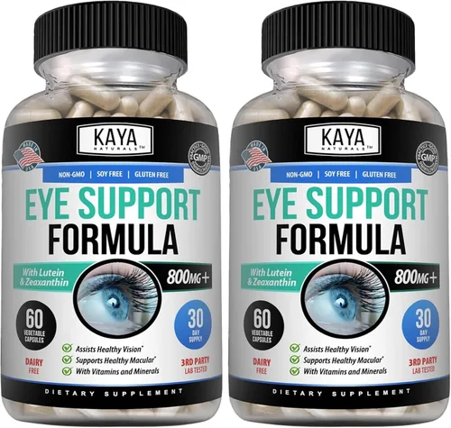 Vista 11 de Kaya Naturals Suplemento de salud ocular, luteína y zeaxantina, salud de la visión, apoyo a la fatiga ocular 800 mg Suplemento vitamínico 30 cápsulas