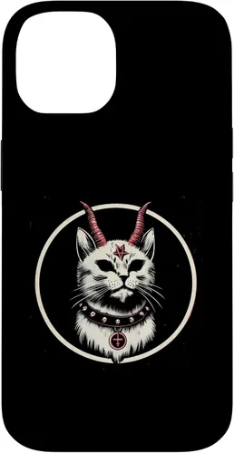 Vista 4 de Funda para iPhone 17 de Baphomet Satánico Oculto de Gato del Diablo