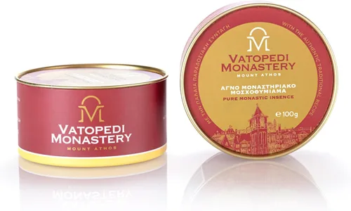 Vista 14 de Incienso Monástico Puro del Monte Athos con la Auténtica Receta Tradicional 3.53 oz (Ambar)