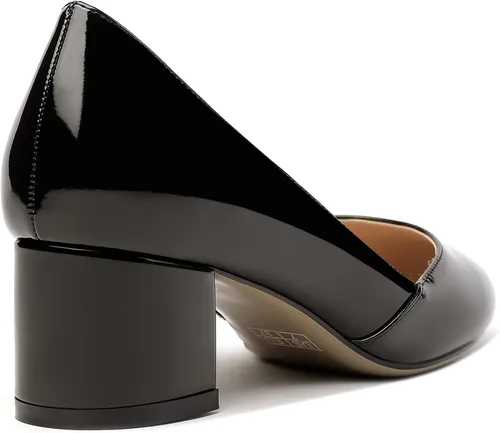 Vista 5 de MODENCOCO Zapatos de tacón bajo grueso para mujer, con puntera redonda, de 2 pulgadas