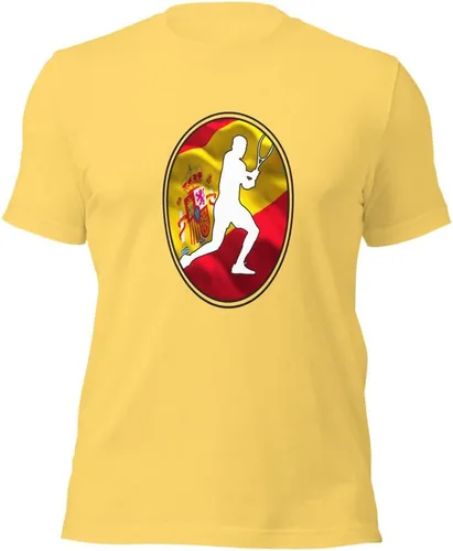 Vista 33 de Carlos Alcaraz Camiseta de manga corta unisex de algodón con diseño de bandera de España