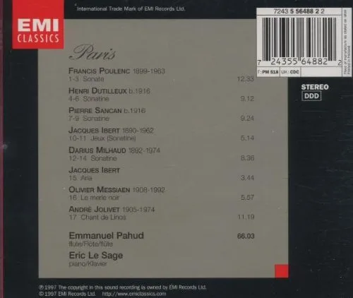 Vista 2 de Emmanuel Pahud - Paris Audio CD – Clásica, 20 Enero 1998