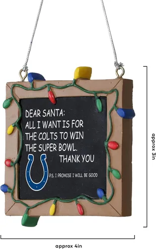 Vista 3 de NFL Resin Holiday Christmas Chalkboard Sign Ornament