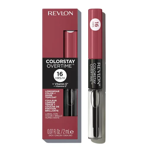 Vista 22 de Revlon Lápiz labial líquido con brillo de labios transparente, colorStay Overtime Lipcolor, relleno de calcetines para mujeres, 005 Infinite 005