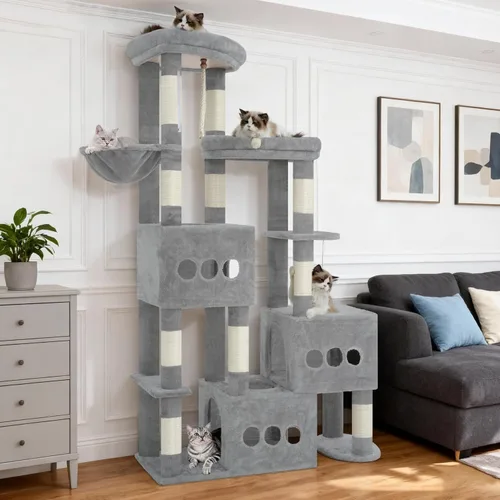Vista 8 de Gitelsnour Árbol para gatos para adultos grandes, torre de gato de 71.7 pulgadas de alto para gatos de interior, torre de árbol para gatos