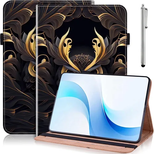 Vista 29 de ALILANG Funda para Samsung Galaxy Tab S5e de 10,5 pulgadas con lápiz capacitivo, a prueba de golpes plegable, negro (black horse)