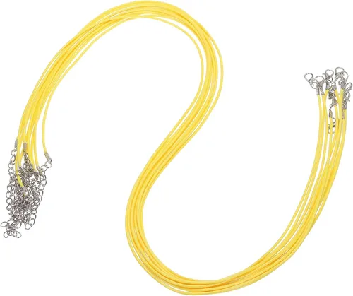 Vista 86 de MECCANIXITY 10 cordones de collar encerado de 18 pulgadas, cadena de collar a granel con cierre de 0.059 in de cuerda de cuero encerado para hacer