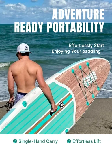Vista 7 de Niphean Inflatable Stand Up Paddle Board with SUP Accessories