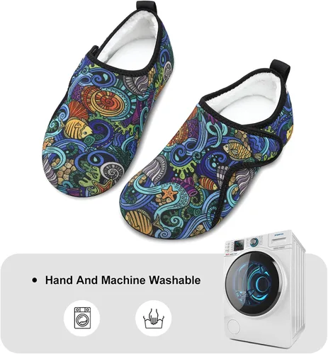 Vista 3 de L-RUN - Pantuflas de casa para mujeres y hombres, para interiores y exteriores, zapatos para el hogar, pantuflas cálidas y antideslizantes