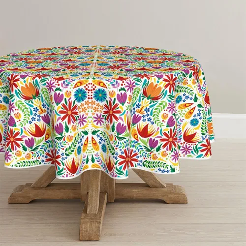 Vista 9 de Horaldaily Mantel rectangular de mesa de México 52x70 pulgadas, diseño festivo de Halloween y Cinco de Mayo, mantel de temporada lavable