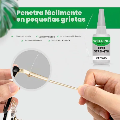Vista 3 de Super pegamento universal, resistente al agua, potente pegamento aceitoso, pegamentos de cerámica multifuncionales para metal, madera, cerámica