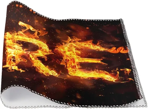 Vista 3 de Funny Fire Placemats Set of 6 Resistant Table Mats Washable Place Mats for Dinner Party Table Decoration