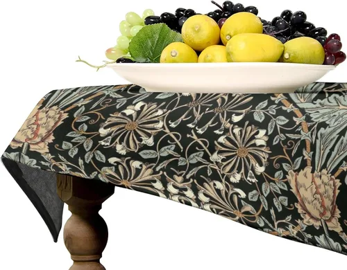 Vista 229 de Mantel Floral Retro de Pájaros, Diseño Original Bohemio William Morris Estampado Cubierta de Mesa para Hogar Picnic Fiesta Comedor Cocina William