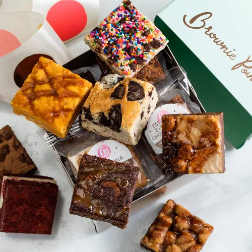 Vista 14 de Brownie Points Brownies para bebé, 75 ingredientes envueltos individualmente, ingredientes finos y frescos, caja de regalo y cestas de regalo