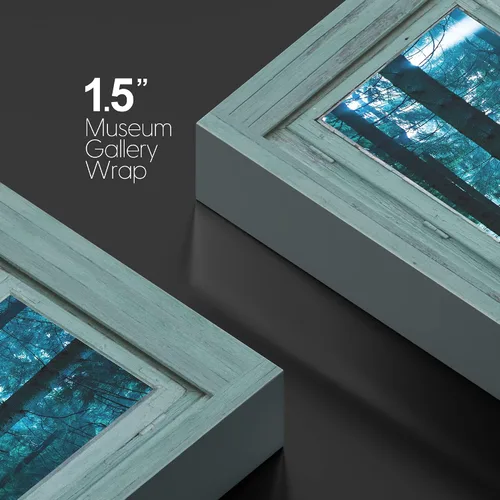 Vista 4 de Cuadro decorativo con diseño de ventana moderna blanca con vista, de la marca Wall26®