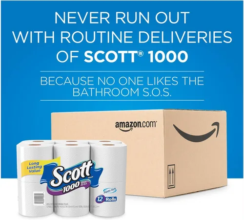 Vista 4 de Scott Papel higiénico, 1000 hojas por rollo, papel higiénico, 20 rollos