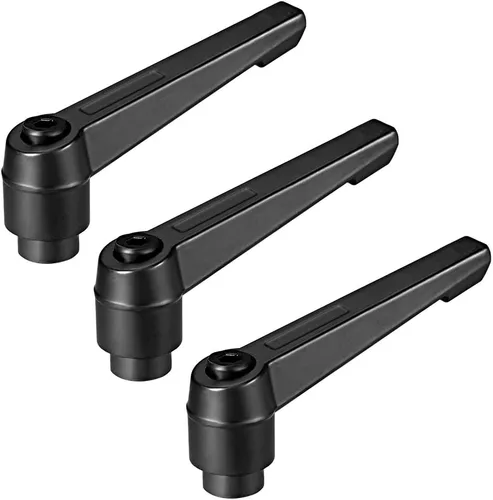 Vista 8 de uxcell M6 manija ajustable palanca de sujeción rosca botón trinquete hembra roscado perno 3 piezas