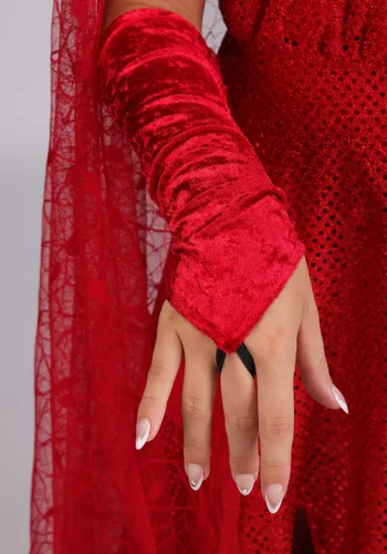 Vista 3 de Capa de Disfraz para Mujer de 54 Pulgadas con Telaraña Roja Multicolor
