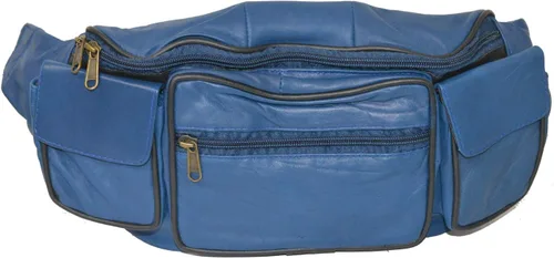 Vista 10 de Cangurera de Leatherboss Jumbo con bolsillos laterales Valcro, Negro