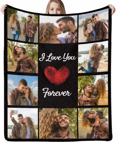 Vista 28 de Regalos para papá, manta de regalo personalizada con imagen, manta personalizada para el Día del Padre con foto, manta personalizada de cumpleaños