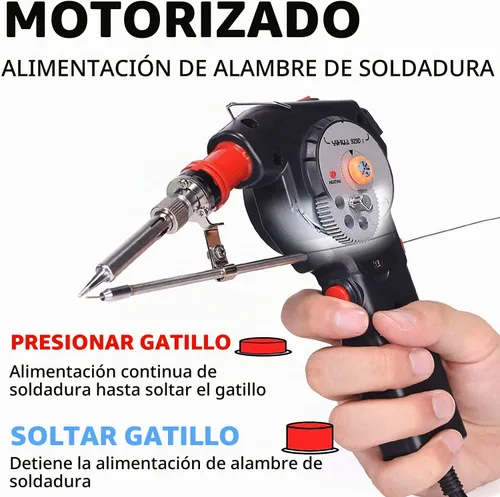 Vista 2 de YIHUA 929D-I Pistola de soldadura motorizada de alimentación automática con temperatura precisa variable (200-450°C), interruptor de encendido