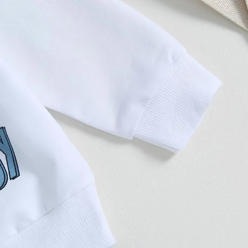 Vista 5 de DNOMAID YZARC Conjunto de sudadera de manga larga para bebé niño de otoño e invierno, 2 piezas, ropa para niños pequeños