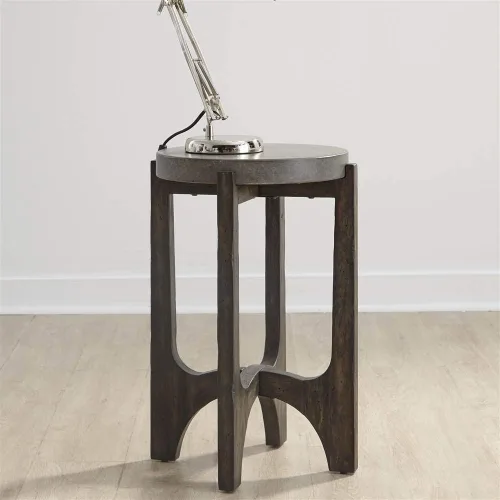 Vista 2 de Liberty Furniture INDUSTRIES Mesa auxiliar para silla Cascade, 16 pulgadas de ancho x 16 pulgadas de profundidad x 24 pulgadas de alto, marrón oscuro