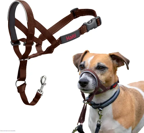 Vista 26 de Collar Halti - Detén a tu perro de tirar de la correa. Ajustable, reflectante y ligero, con banda nasal acolchada. Collar anti-tirón de Negro
