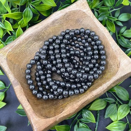 Vista 260 de Gem Avenue Handmade Round Bead Stretch Bracelet Unisex Natural Stone Beaded Jewelry for Men & Women, Elastic Wristband for Daily Wear