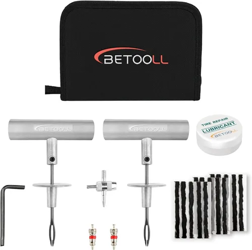 Vista 8 de Kit de reparación de neumáticos, juegos de 2-24 piezas, kit profesional resistente universal de emergencia para reparación de neumáticos planos