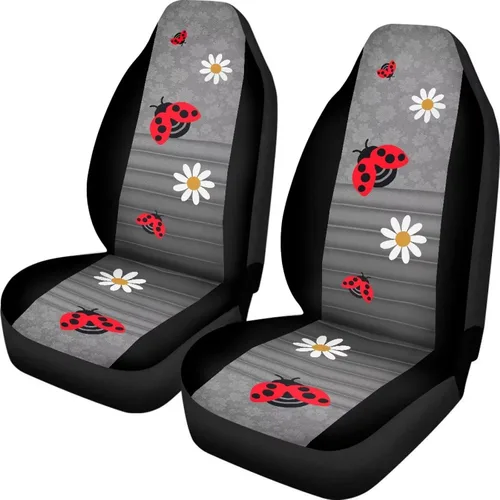 Vista 13 de Juego de 2 fundas de asiento delantero de automóvil, con diseño de bandera estadounidense, juego de 2 accesorios automotrices extraíbles, ajuste