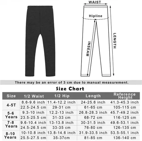 Vista 2 de TODDOR Paquete de 3 leggings de invierno con forro polar para niñas, elásticos, pantalones de terciopelo sólido, mallas cálidas y suaves para niños