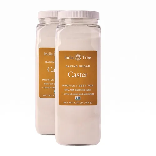 Vista 4 de India Tree Superfine Caster Cane Sugar, paquete de despensa de 1.75 lb