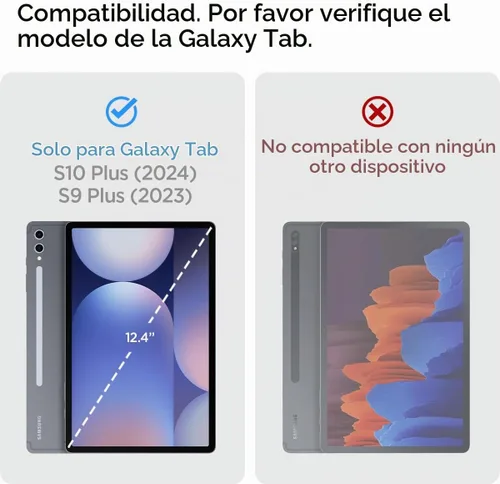 Vista 2 de Spigen Funda rígida protectora para Galaxy Tab S10 Plus (2024), Galaxy Tab S9 Plus (2023), Tough Armor Pro con soporte y soporte para S Pen, 12.4