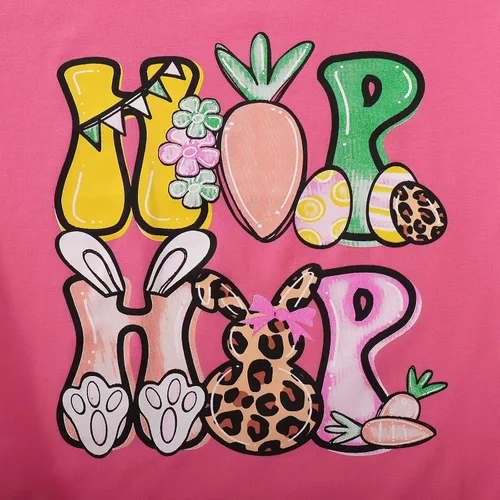 Vista 7 de Mommy and Me - Camiseta de Pascua a juego con divertido conejito Hip Hop, camiseta de manga corta para madre e hija