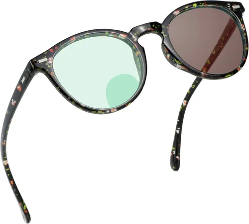 Vista 13 de YEIN - Lentes de lectura bifocales, lentes de sol grises fotocromáticos, para mujeres/hombres (azul marino, aumento de 0.00/+1.00)