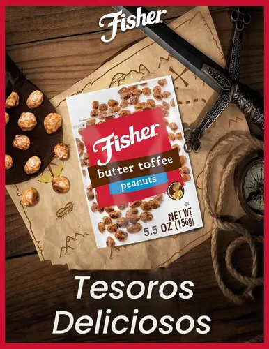 Vista 5 de Fisher Snack - Cacahuetes de caramelo de mantequilla, 5.5 onzas, sin colores ni sabores artificiales