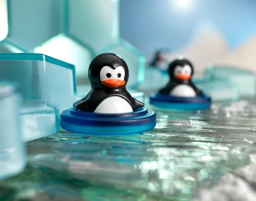 Vista 2 de Smart Games - Penguins Pool Party, juego de rompecabezas con 60 desafíos, 6+ edades