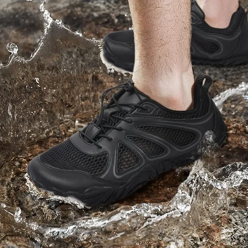 Vista 6 de Lefflow Zapatos de agua de senderismo para mujer, minimalistas, para playa, piscina, caminar, zapatos deportivos Caja de punta ancha