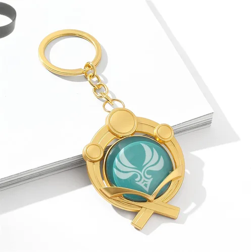 Vista 3 de Genshin Impact Vision - Llavero luminoso para proyectos de juego caliente accesorios para cosplay
