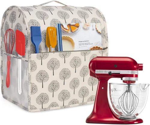 Vista 9 de Yarwo - Cubierta para mezclador compatible con KitchenAid de 4,5 qt y todos los modelos de 5 qt, cubierta protectora contra el polvo con asa Gris