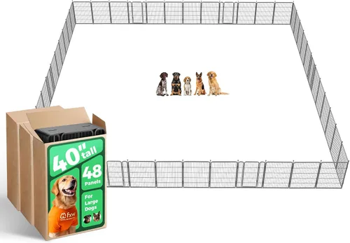 Vista 10 de FXW Aster - Corralito para perros diseñado para patio, 24 pulgadas, 8 paneles