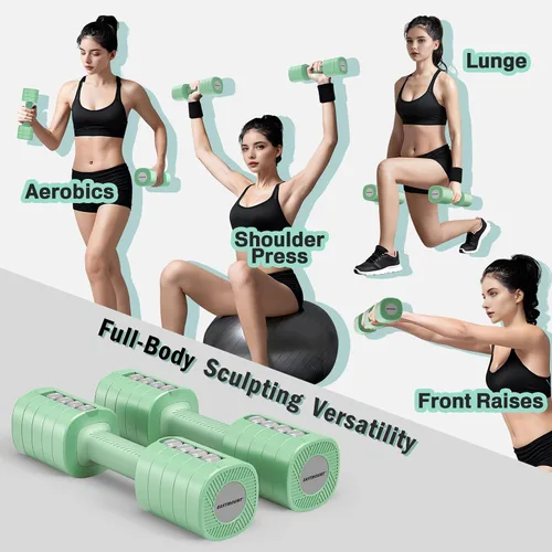 Vista 6 de EAST MOUNT Adjustable Weight Dumbbells Set of 2, 8 in 1 Hand Weights for Women