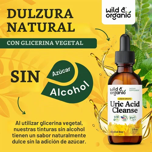 Vista 6 de Wild & Organic Gotas de limpieza de ácido úrico: cereza ácida, cúrcuma